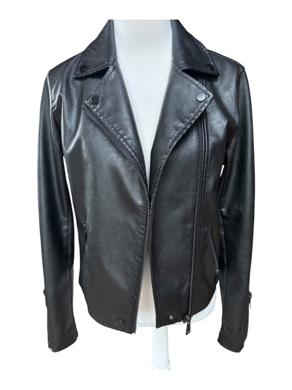 Anthropologie Black faux leather Moto jacket. Size Small NWOT.